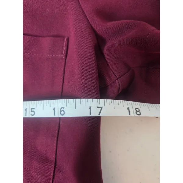 Figs Technical Collection Women Size XS Maroon Short Sleeve Scrub Top One Pocket - Image 5