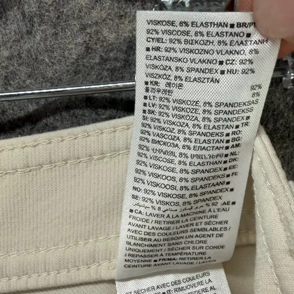 Banana‎ Republic Slim Refined Stretch Cargo Pant Women 16 Cream Modern Utility - Image 12