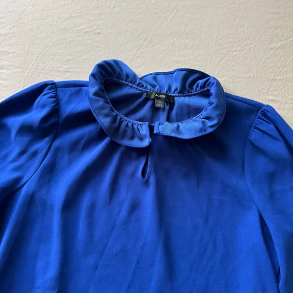 J.CREW Ruffle neck Crepe Blouse - Image 5