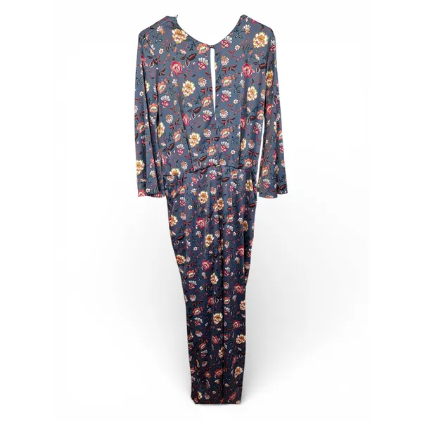 Victoria's Secret Floral Satin Open Back Wide‎ Leg Jumpsuit Medium - Image 3