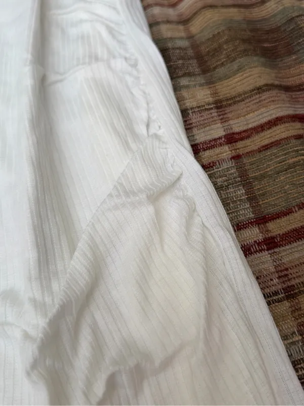 Pinkblush White Ribbed Sleeveless Midi Dress - Image 2