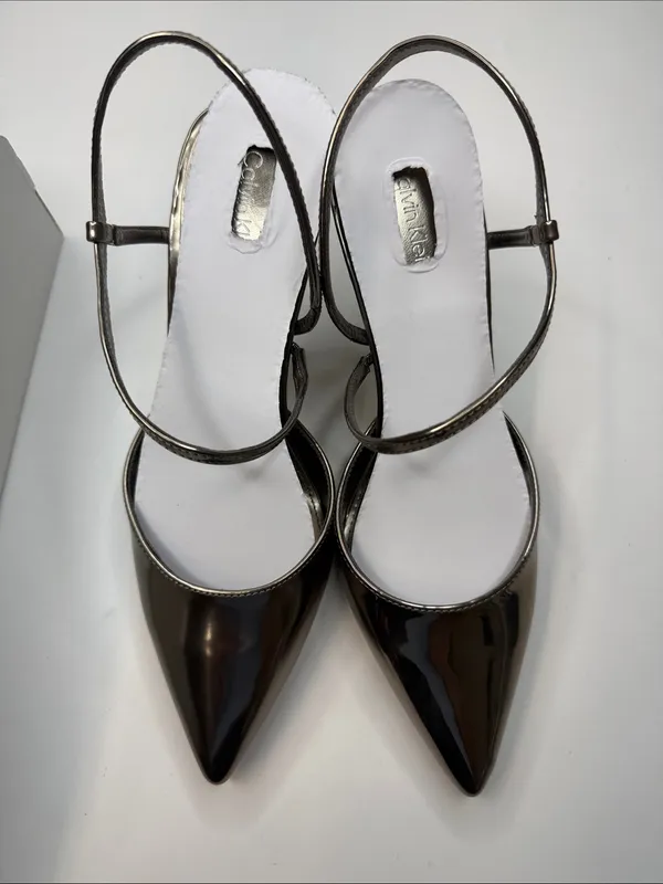 Calvin Klein Women's Cordera Strappy Slip-On Stiletto Pumps Size 7.5M - Image 4