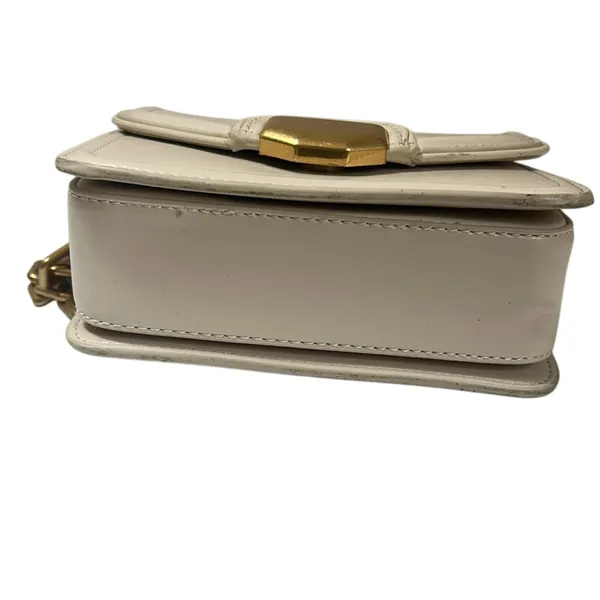 ZARA Cream Crossbody Bag with Gold Chain Detail Gently Used Quiet Luxury - Image 6