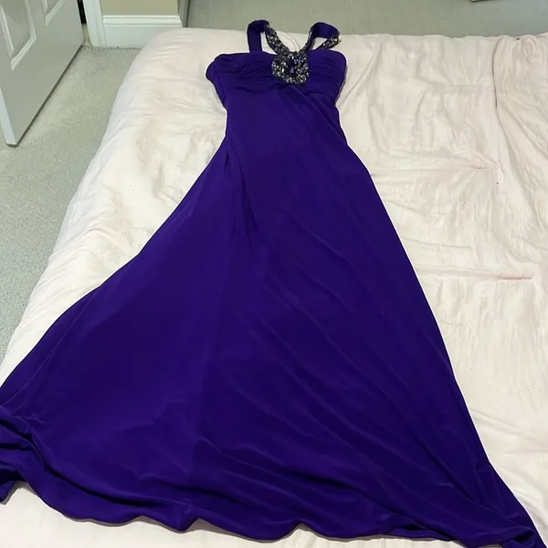 NWT Sherri Hill Keyhole Purple Prom Dress - Image 3