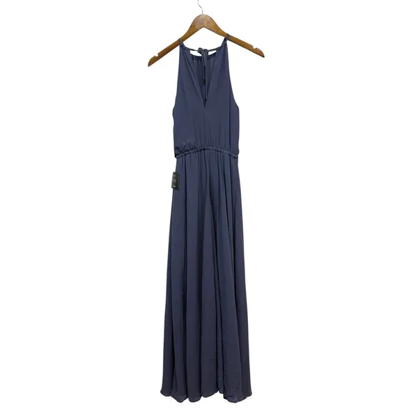 Lulus Essence of Style Halter Navy Blue Maxi Dress size XS NWT - Image 6