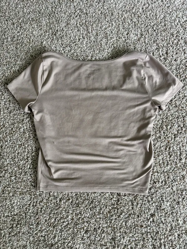 Hollister Brown Square Neck Short Sleeve Top - Image 2