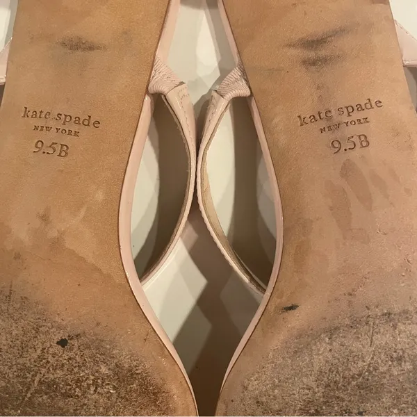 Kate Spade Palm Springs Sandals Women 8.5B Pale Dogwood Patent Leather Slide - Image 14