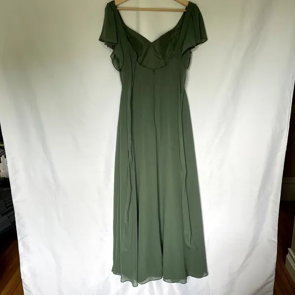 Azazie Syenna Eucalyptus formal‎ dress women's size A2 bridesmaid dress low back - Image 4