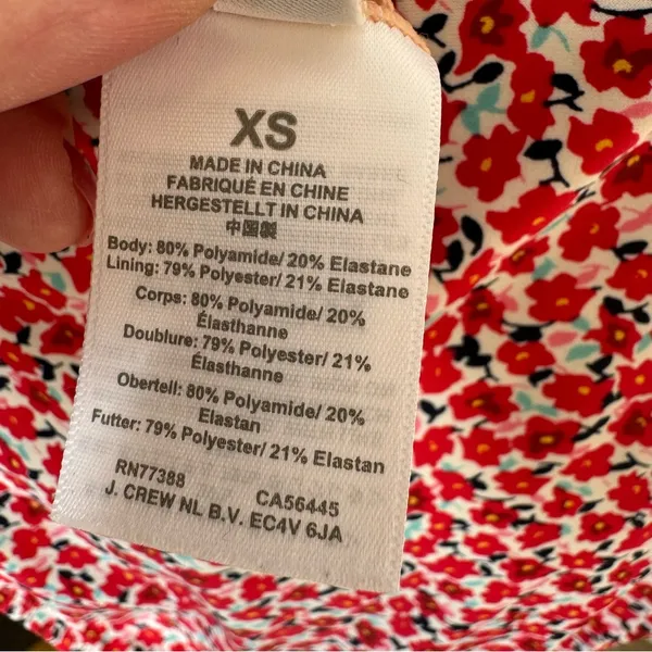 J. Crew Floral Print Bikini High Waist‎ Bottoms & Ruffle on Top Bottom-XS Top-M - Image 8