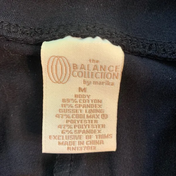 The Balance Collection Marika Womens Black High Rise Yoga Leggings M Athleisure - Image 3