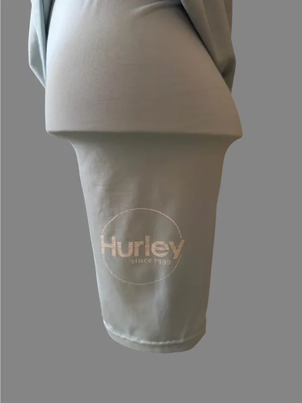 Hurley Light Blue Striped Logo Tank & Short Set - Image 6