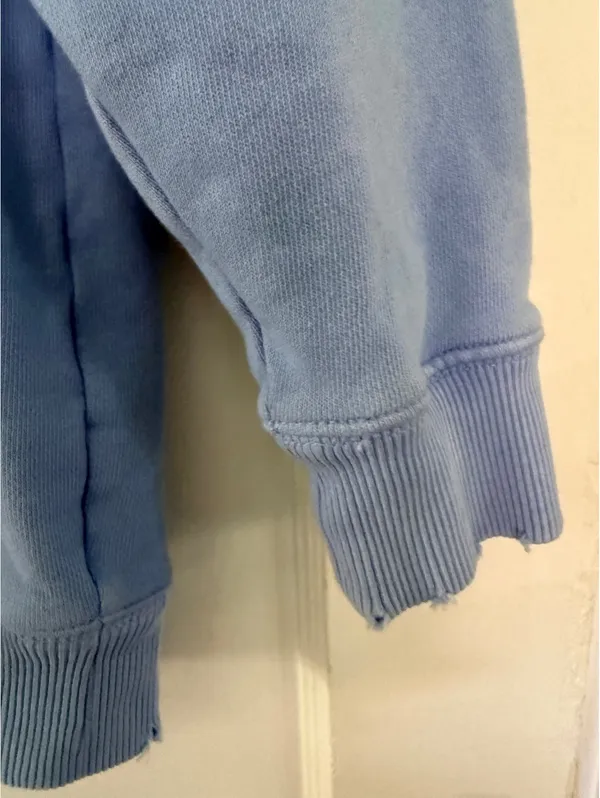 Aerie Light Blue Lace-Up Sweatshirt, Medium - Image 5