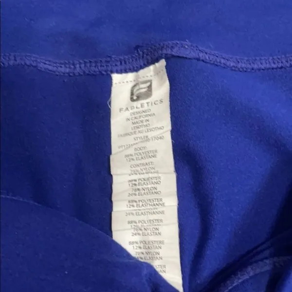 Fabletics Cherise Mid Rise Leggings Mesh Panel Athletic Medium Blue Black - Image 8