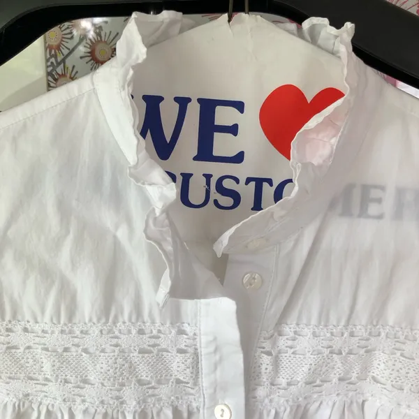 Zara Cotton Crop Puff Sleeve Blouse XS White Lace Button Front Romantic - Image 3