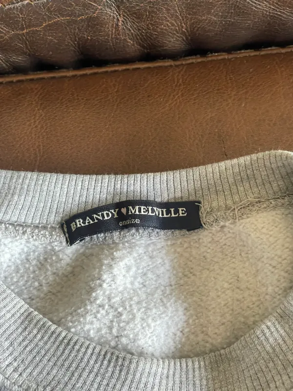 Brandy Melville Cropped New York Long Sleeve Sweater - Image 3