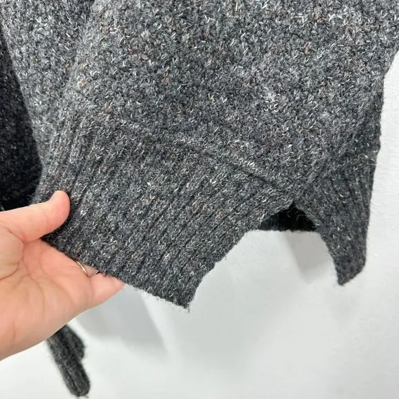 Blu Pepper Gray Knit Mockneck Sweater Women's‎ Small Casual Winter Chunky Knit - Image 7