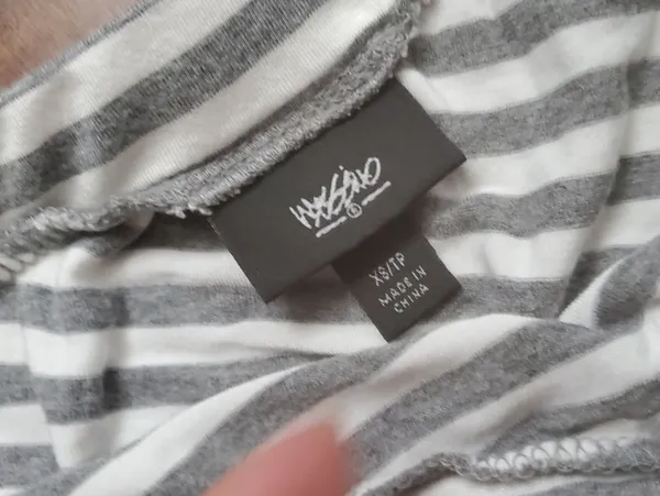 Striped Maxi Dress in Light Gray and White - Image 2
