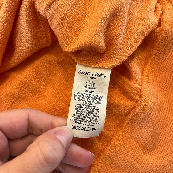 Sweaty Betty‎ After Class Crop Sweatshirt Orange Size Small 4-6 - Image 6