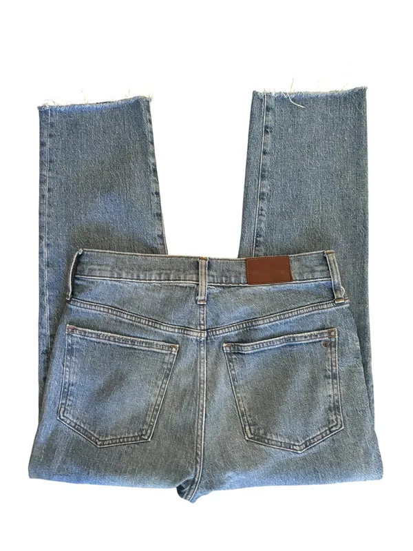 Madewell The Perfect Vintage Jean 28X25 Crop Straight Raw Edge Enmore Wash - Image 5