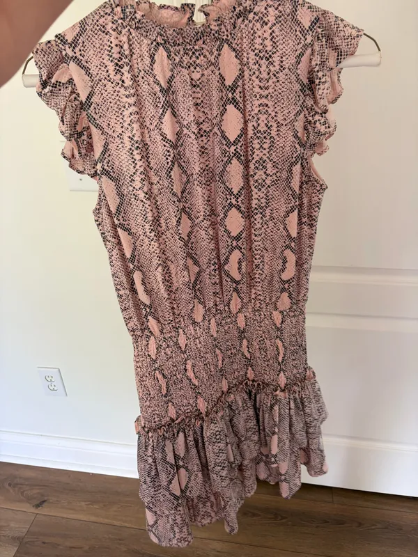 Pink snake print dress - Image 2