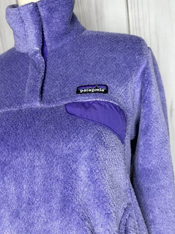 Patagonia Women's Re-Tool Snap-T Fleece Pullover Purple Polartec Size M - Image 3