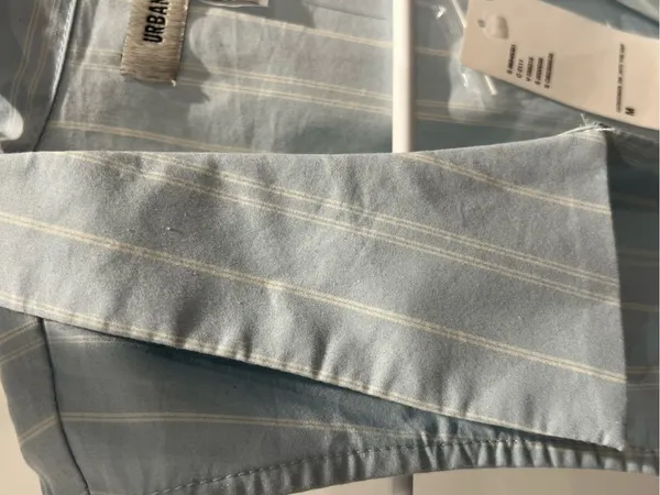 Urban Outfitters Light Blue Pinstripe Sleeveless Button-Down Top - Image 5