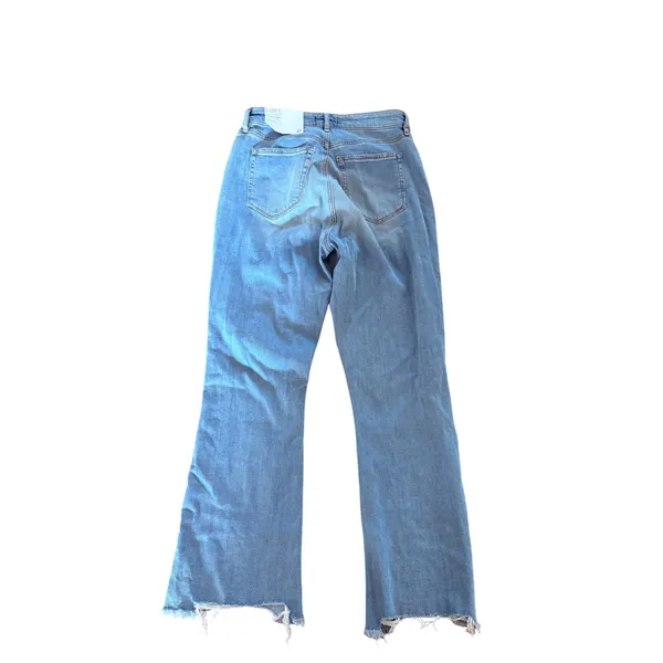 LOFT The Kick Crop Jeans Womens 27 Tall Curvy High‎ Rise Light Wash Raw Hem NWT - Image 2