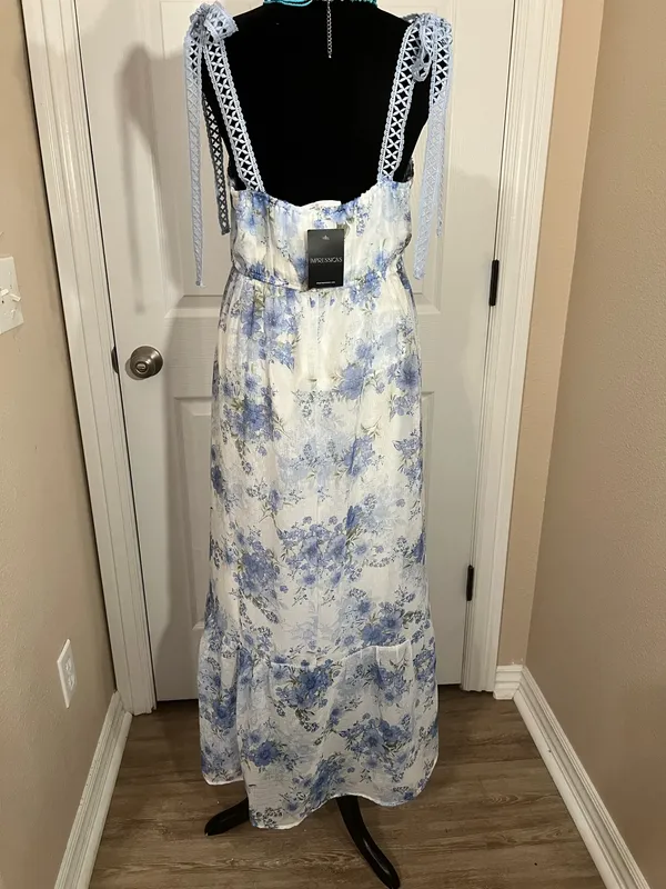 Impressions Blue floral summer maxi sundress - Image 4