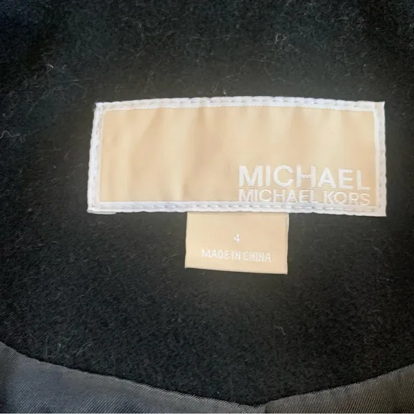 Micheal Kors Black Double-breasted Pea Coat Size 4 - Image 7