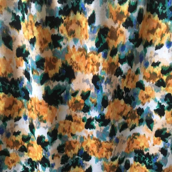 PacSun Nollie Yellow Floral Mini Skirt Medium Orange New Night Out Spring - Image 5