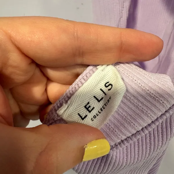 Purple ribbed Le Lis open‎ back bodysuit - Image 3