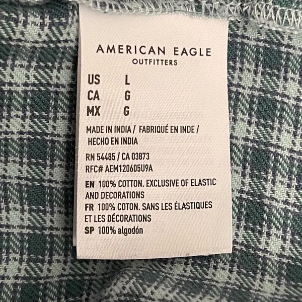 American Eagle gingham smocked long-sleeved dress - large - Image 7