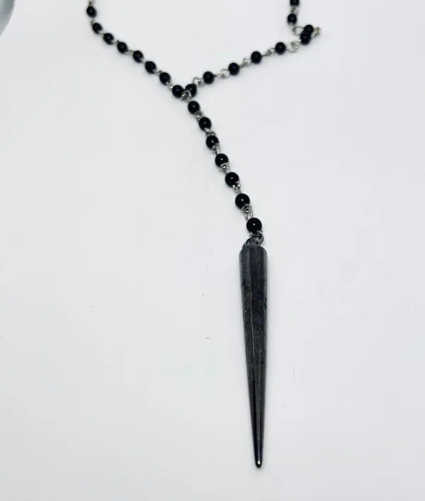 Spike Rosary Chocker Punk Goth Necklace New TBM - Image 7