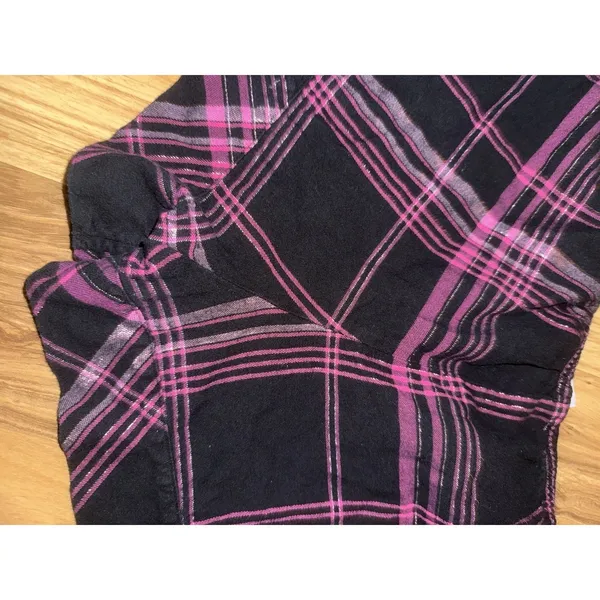 Victoria's Secret Womens‎ XS Black Pink Plaid Elastic Waist Pajama Sleep Shorts - Image 7
