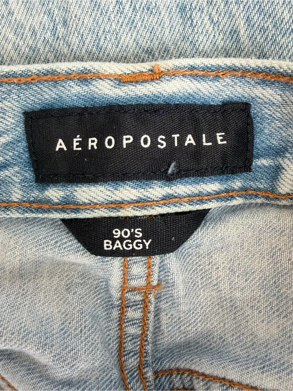 Aeropostale 90s Baggy Jeans Light Wash Size 4 - Image 8