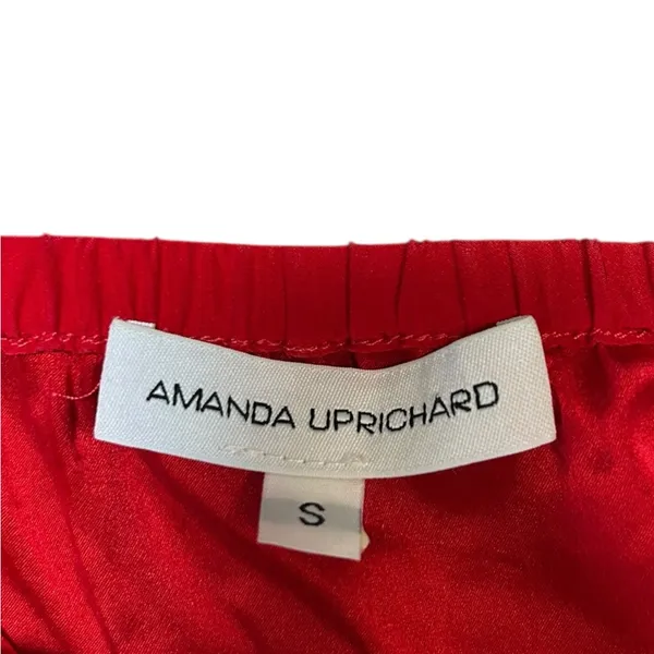 Amanda Uprichard Silk Tulip‎ Hem Adjustable Strap Cherry Red Mini Dress Sz Small - Image 6