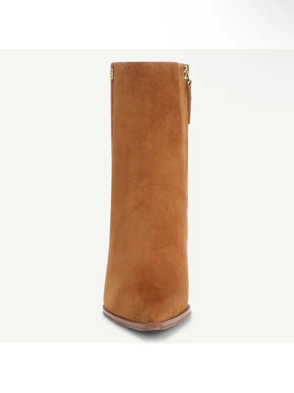 Franco Sarto "Appia" saddle Brown Suede Heeled dress Boots bootie NIB 8.5 - Image 5