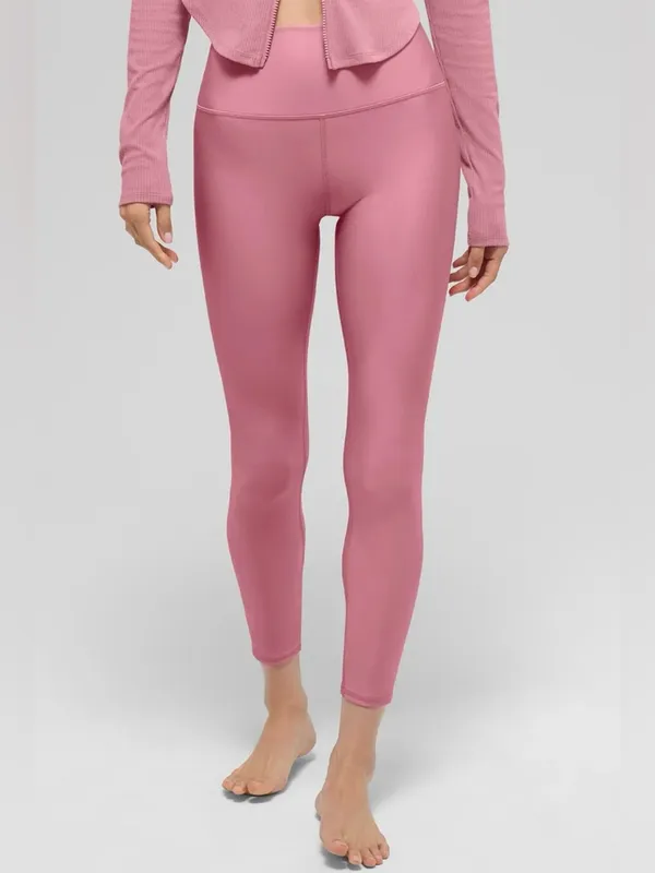 Alo Yoga 7/8 High-Waist Airlift Leggings Pink Wild Rose activewear yoga Pilates - Image 2