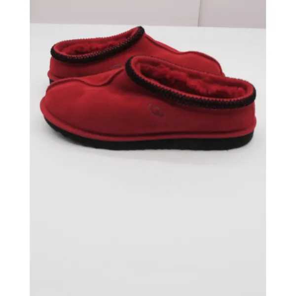 UGG Tasman Red Suede Sheepskin Lined Slippers Mens 6 Womens 8 1019066 - Image 4