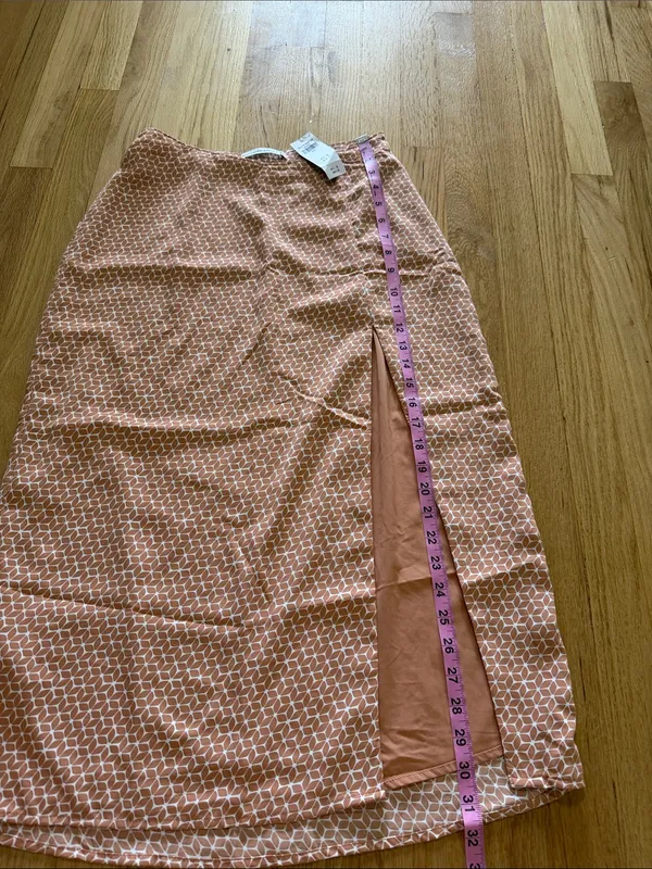NWT Abercrombie & Fitch Geometric Printed Side Slit Midi Skirt Sz S - Image 4