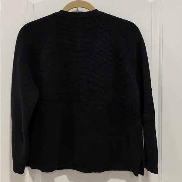 J.Crew: V-neck Cardigan Sweater Black size Medium - Image 4
