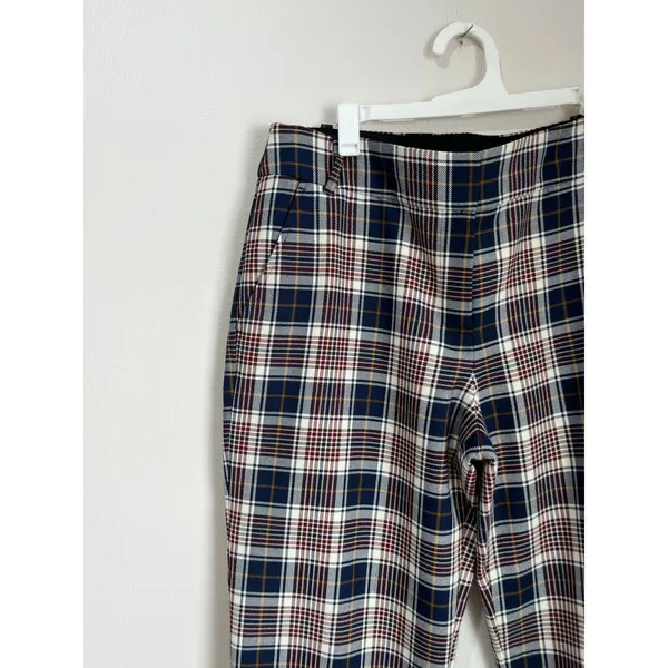 Tory Burch Garrett Tartan Plaid Trousers Women's Size 8 Tailored‎ - Image 7