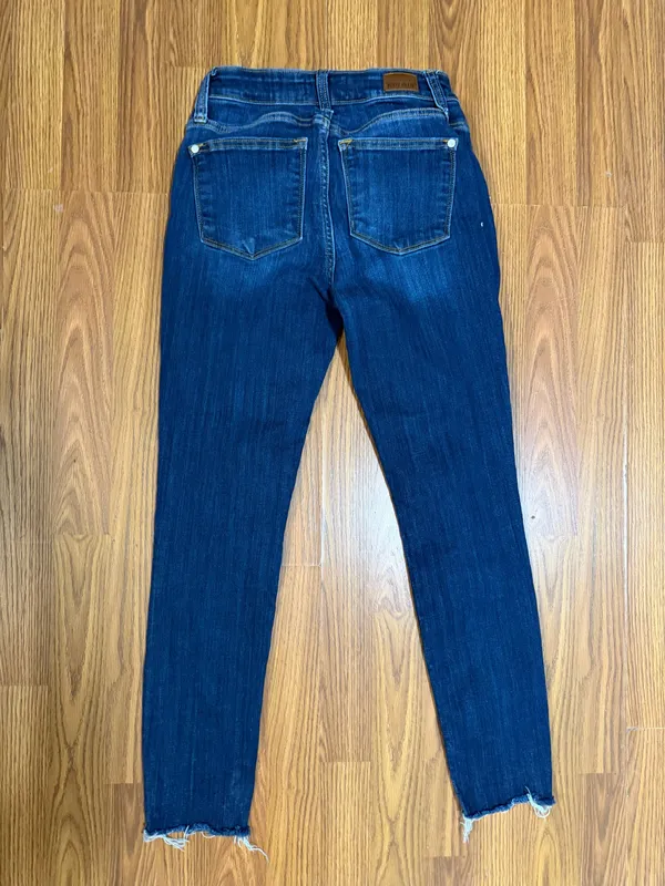 Judy Blue Mid Rise Skinny Fit Rough Hem Jeans Size 1/25 - Image 3