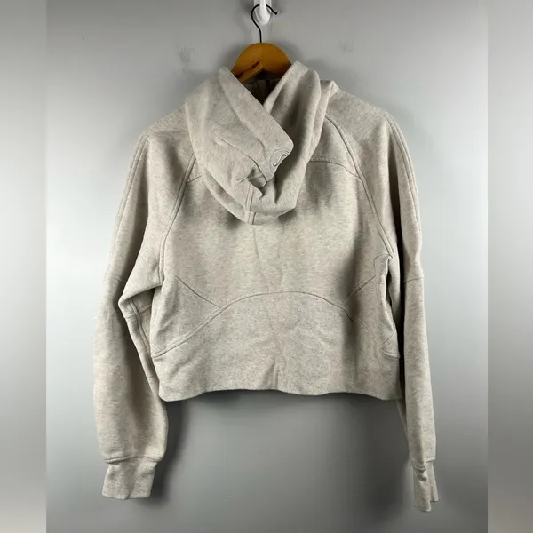 Lululemon LW3DUSS Scuba Oversized Half-Zip Hoodie in Grey size Medium/Large - Image 4