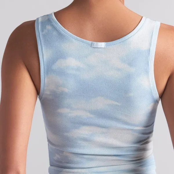 Skims Cotton Rib Tank Blue Quartz Cloud Medium - Image 2