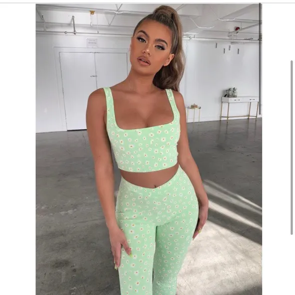 Tiger Mist Green Floral Pants - Image 4