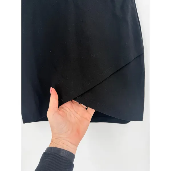 Sézane Calvi Mini Skirt Women XS Black Elastic Waist Knit Parisian Chic - Image 8