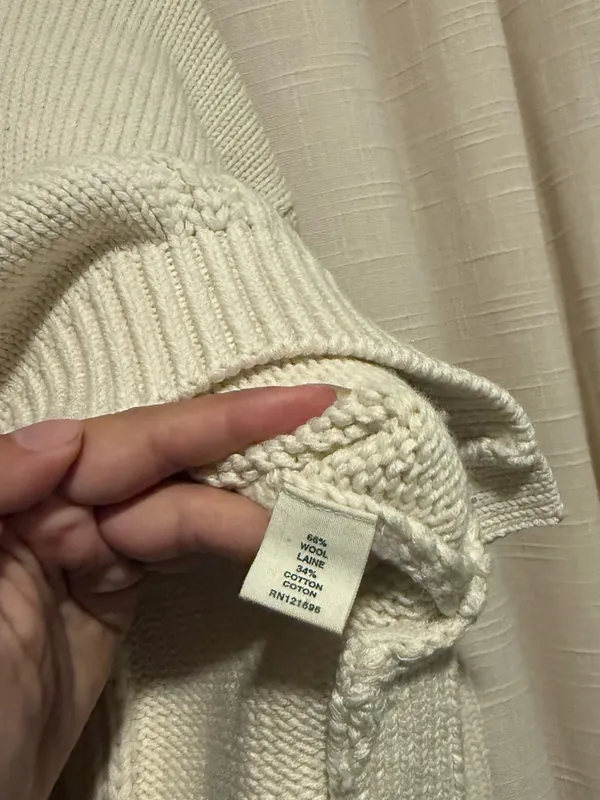 Demylee Wool Blend Women's Crewneck Sweater White - Image 3