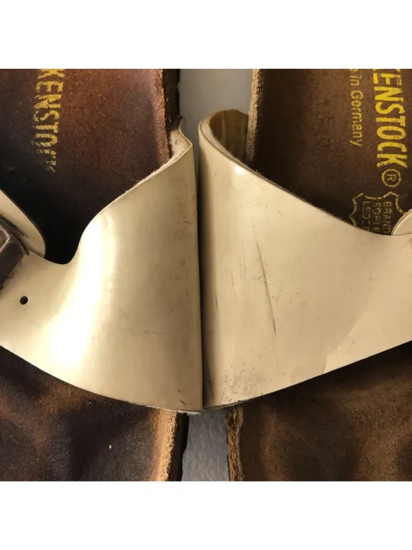 Birkenstock Madrid White Single-Strap Sandals 40 Narrow Women's 9/Men's 7 - Image 3