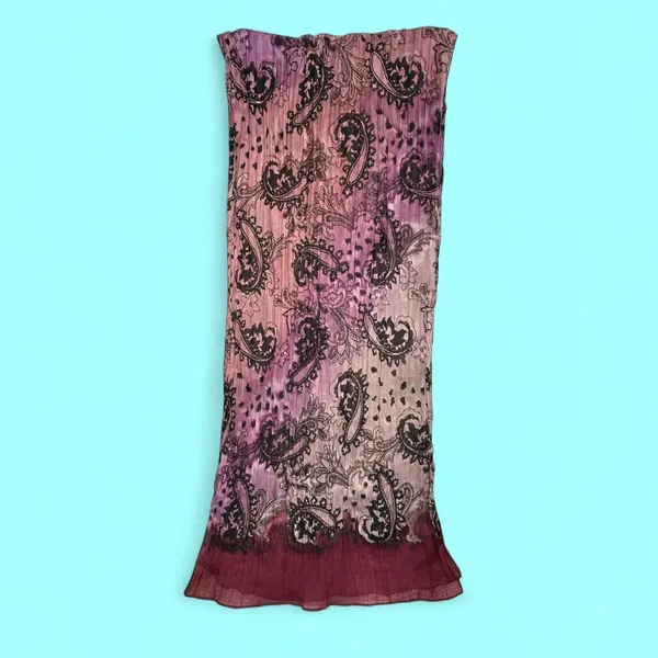 Vintage 90’s/Y2K Purple Sheer Beaded Fashion Scarf - Image 7